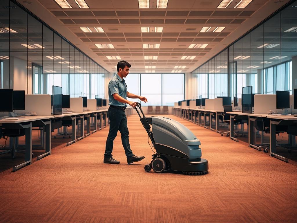 Office floor care after hours